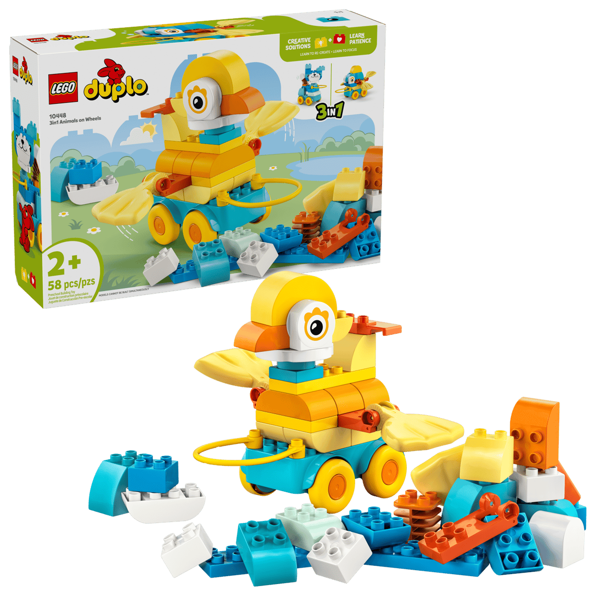 לגו DUPLO® - בעלי חיים על גלגלים 3 ב-1 (10448)-2