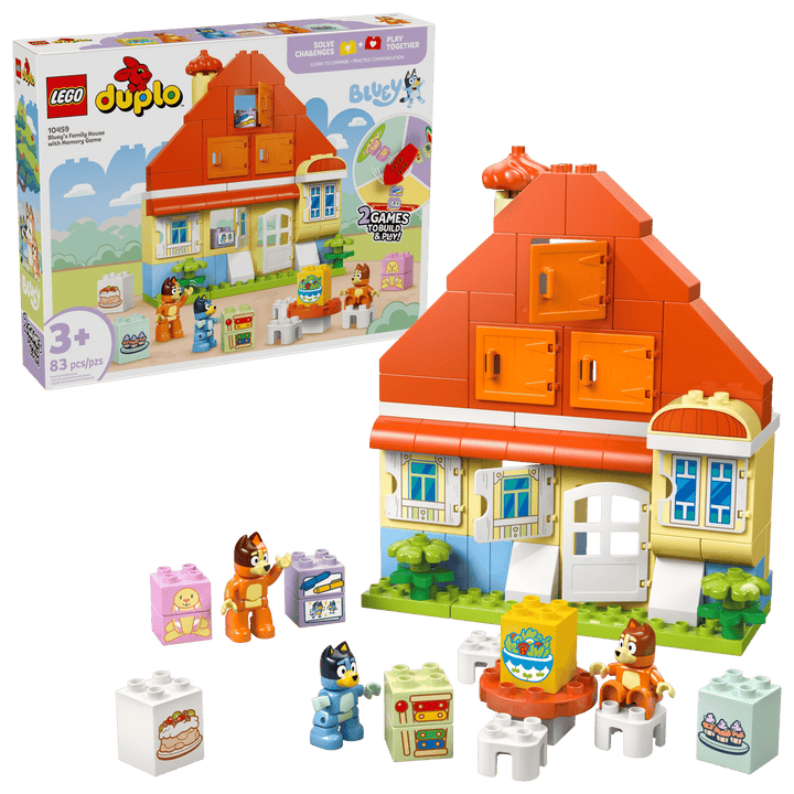 לגו DUPLO® Bluey - בית המשפחה של בלואי עם משחק זיכרון (10459)-2