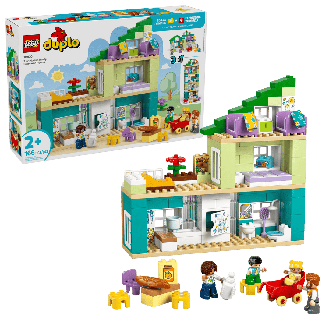 לגו DUPLO® - בית משפחה מודרני 3 ב-1 עם דמויות (10470)-1