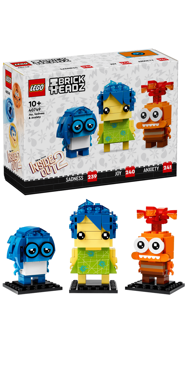 לגו ™BrickHeadz שמחה, עצב וחרדה - הקול בראש (40749)-2