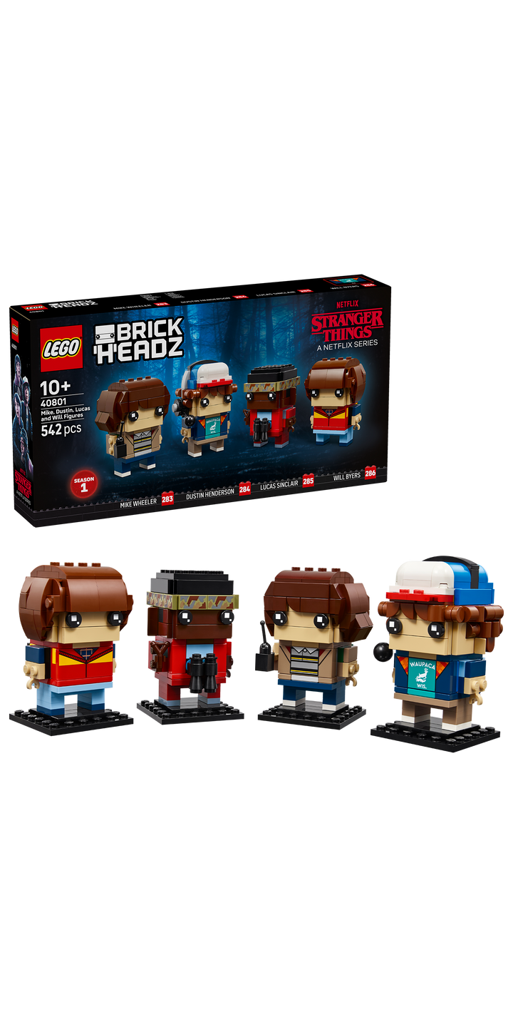 לגו ™BrickHeadz - דמויות של מייק, דסטין, לוקאס ווויל (40801)-2