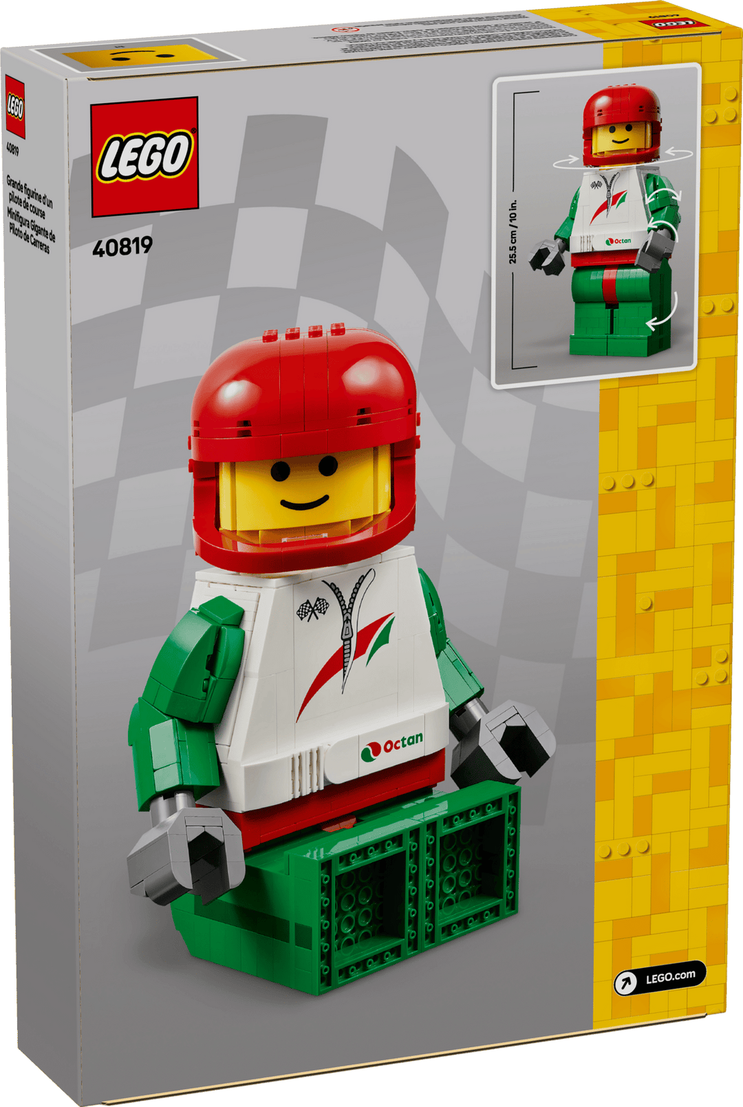 לגו Minifigures - מיני-דמות מוגדלת של נהג מרוצים (40819)-5