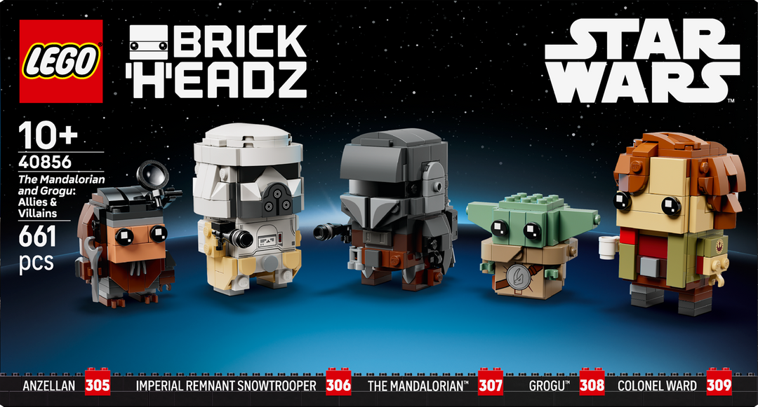 לגו ™BrickHeadz – המנדלוריאן וגרוגו: בעלי ברית ונבלים (40856)-5