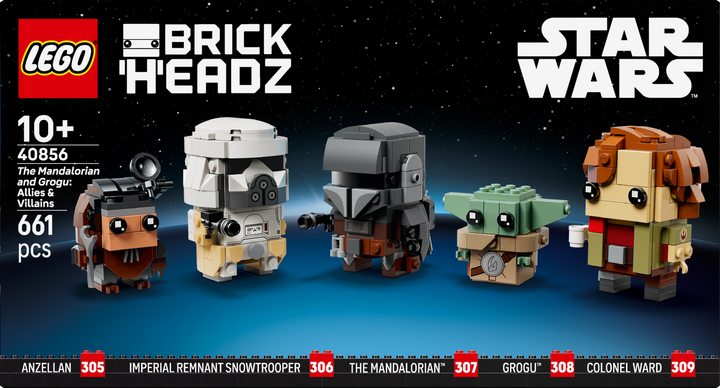 לגו ™BrickHeadz – המנדלוריאן וגרוגו: בעלי ברית ונבלים (40856)-5