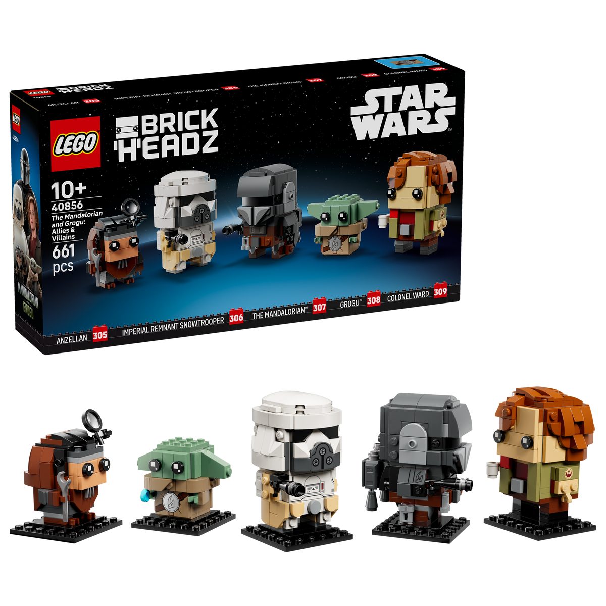 לגו ™BrickHeadz – המנדלוריאן וגרוגו: בעלי ברית ונבלים (40856)-2