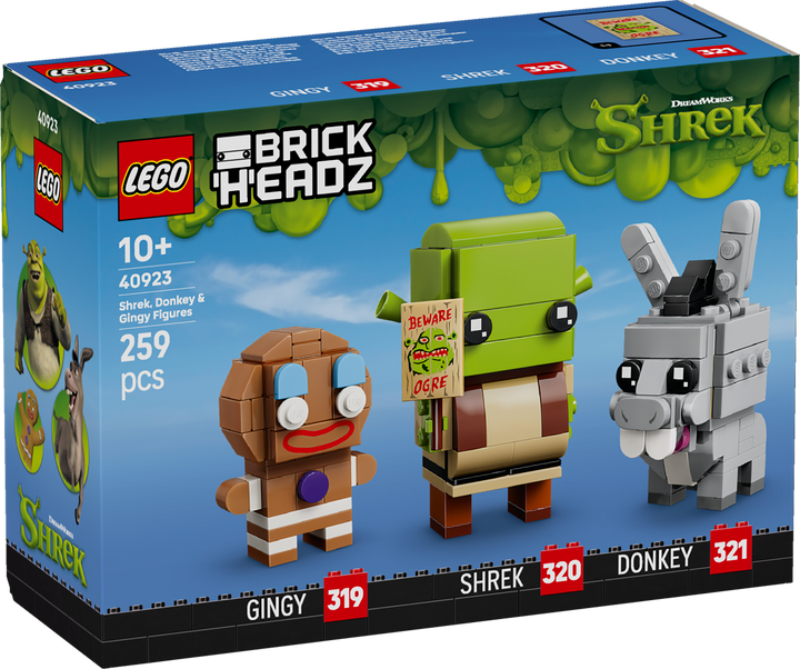 לגו ™BrickHeadz – דמויות של שרק, חמור וג'ינג'י (40923)-3
