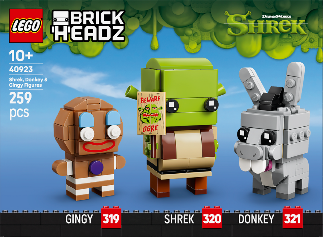 לגו ™BrickHeadz – דמויות של שרק, חמור וג'ינג'י (40923)-5