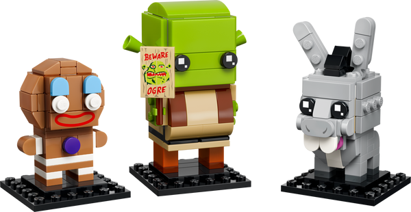 לגו ™BrickHeadz – דמויות של שרק, חמור וג'ינג'י (40923)