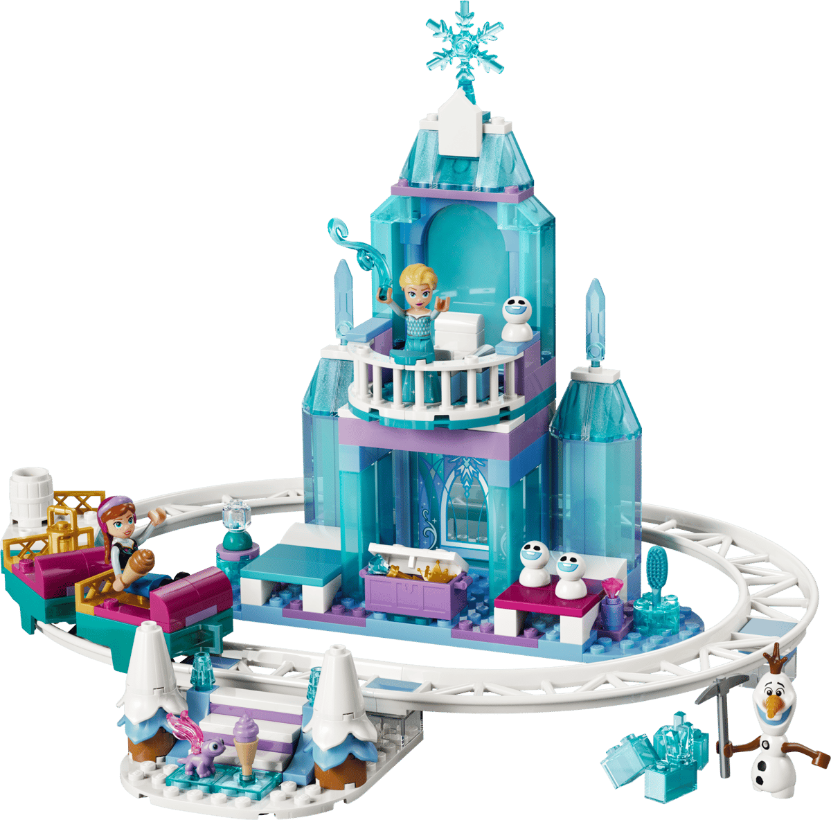 לגו DISNEY - טירת הקרח של אלזה והרפתקת רכיבה בשלג (43281)-1