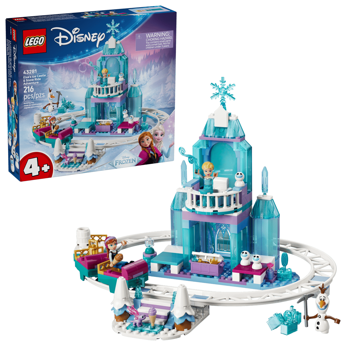 לגו DISNEY - טירת הקרח של אלזה והרפתקת רכיבה בשלג (43281)-2