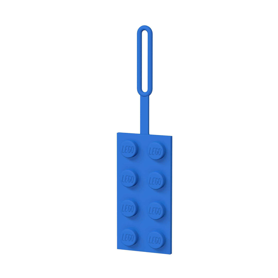 לגו תג לתיק - לבנת 2x4 אייקונית בצבע כחול (52001)-1