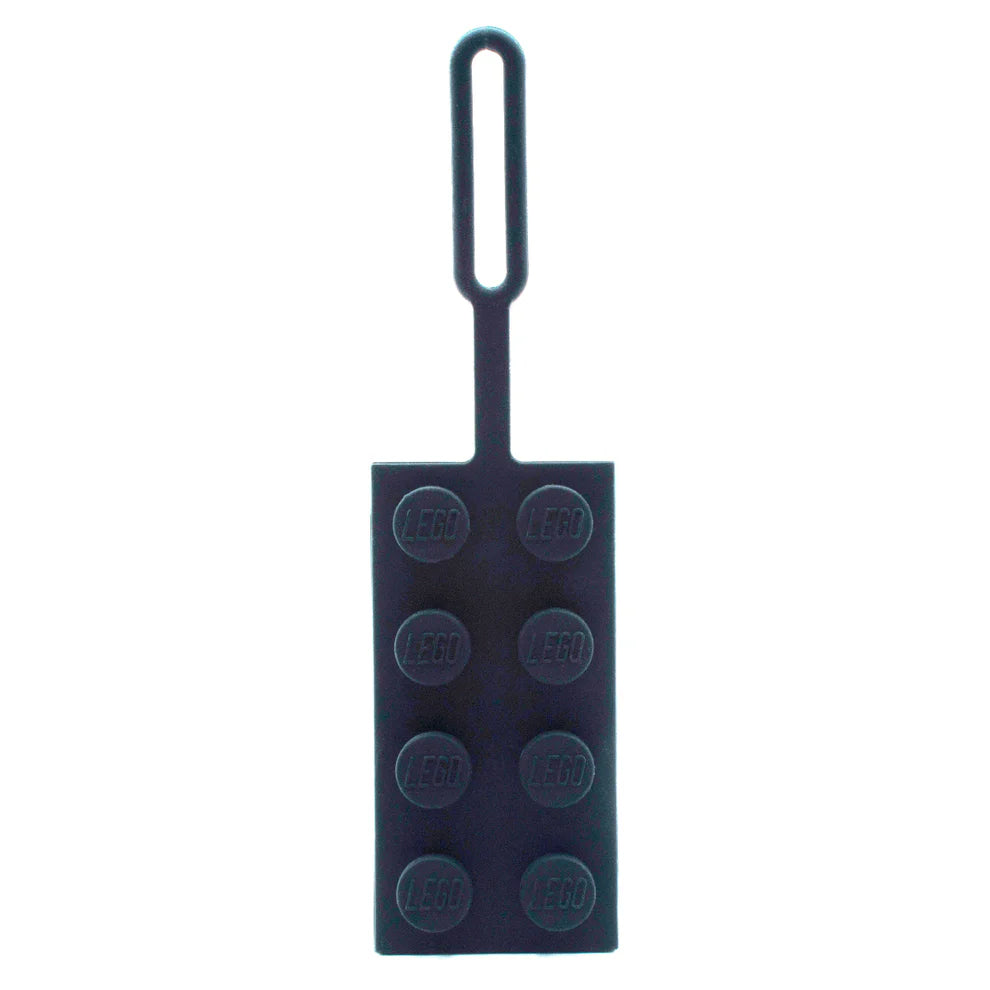 לגו תג לתיק - לבנת 2x4 אייקונית בצבע שחור (53654)-3
