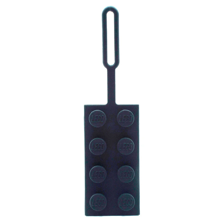 לגו תג לתיק - לבנת 2x4 אייקונית בצבע שחור (53654)-4