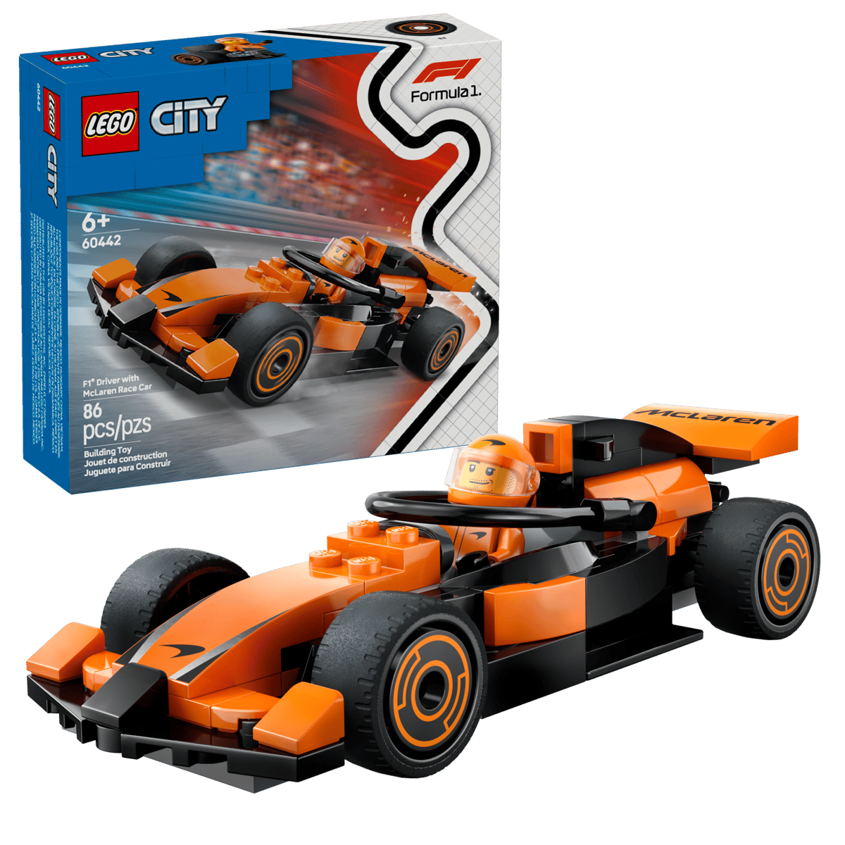 לגו City - נהג F1® עם מכונית מרוץ McLaren (60442)-2