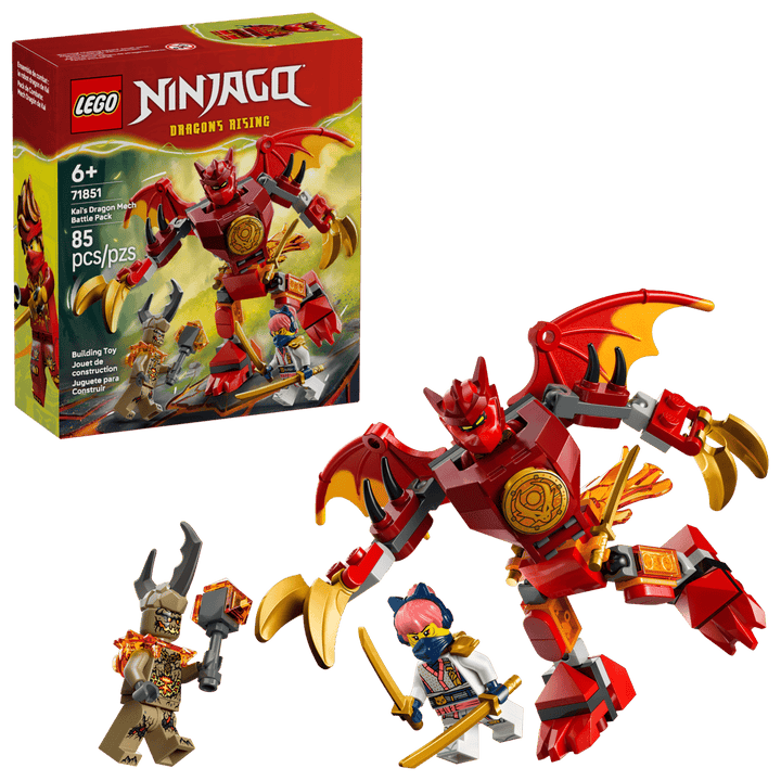 לגו NINJAGO® - מארז קרב רובוט הדרקון של קאי (71851)-2
