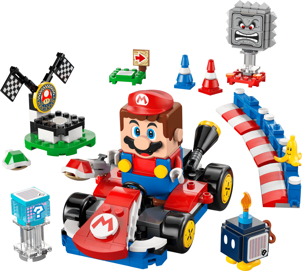 לגו Super Mario™ - Mario Kart™ – Interactive LEGO® Mario™ & Standard Kart (72043)-1