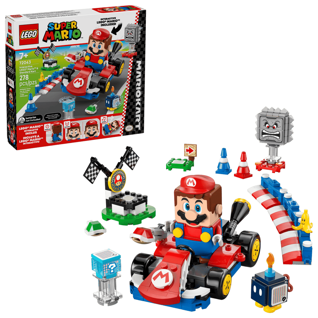 לגו Super Mario™ - Mario Kart™ – Interactive LEGO® Mario™ & Standard Kart (72043)-1