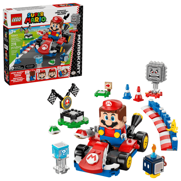 לגו Super Mario™ - Mario Kart™ – Interactive LEGO® Mario™ & Standard Kart (72043)-2