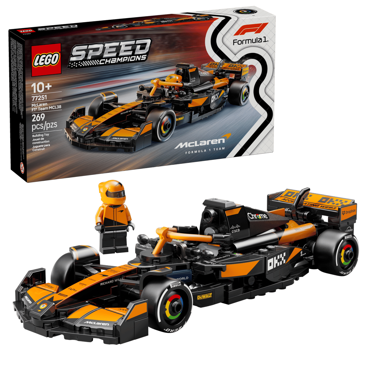 לגו Speed Champions - מכונית מרוץ McLaren ®F1 Team MCL38 (77251)-2