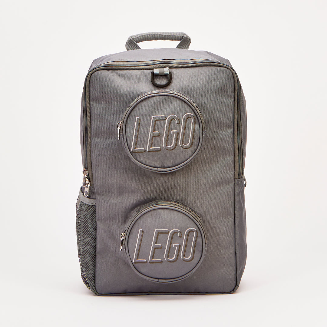 תיק גב לגו- תיק Lego Brick אפור-1
