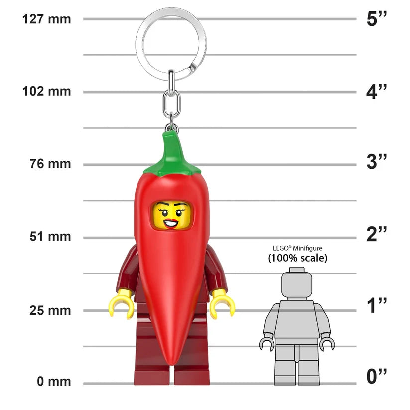 לגו מחזיק מפתחות עם תאורת LED - דמות בתחפושת צ'ילי (KE256H)-6