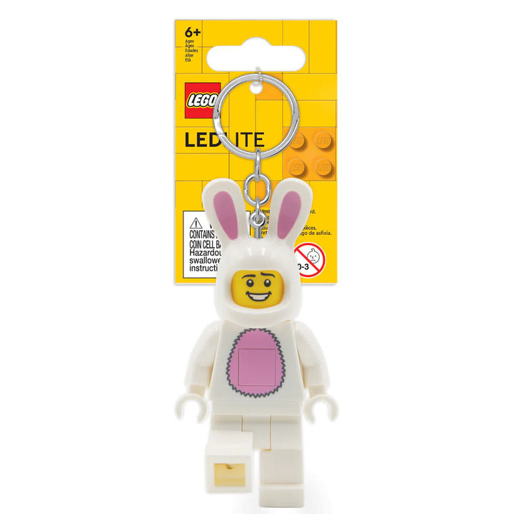 לגו מחזיק מפתחות עם תאורת LED - איש בתחפושת ארנב (KE73H)-2