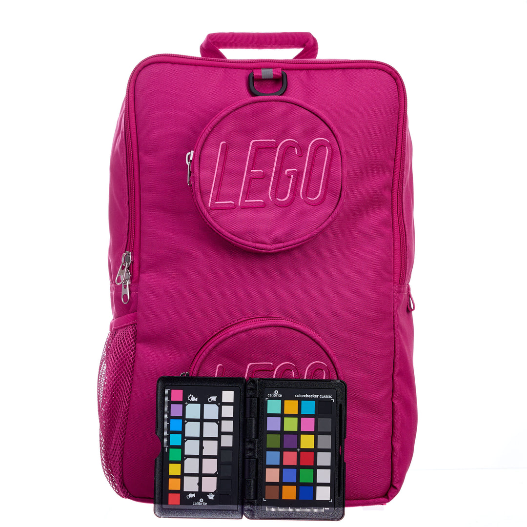 תיק גב לגו- תיק Lego Brick ורוד-3