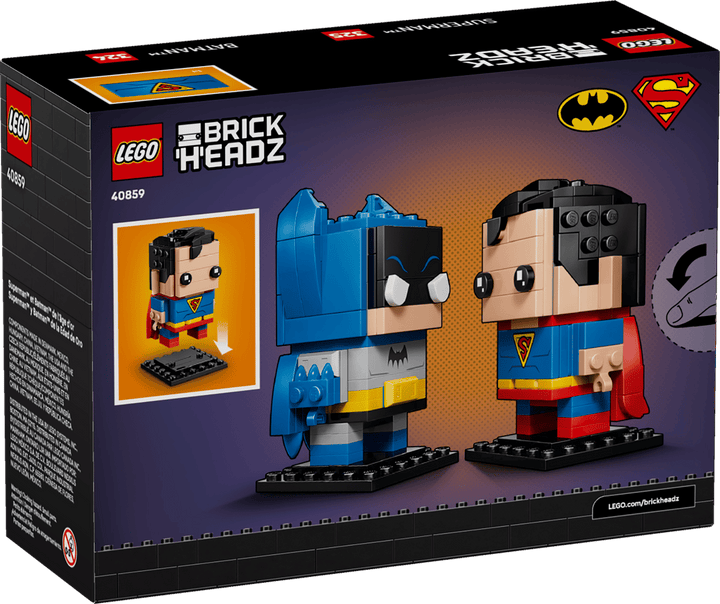 לגו Brickheadz  - סופרמן ובאטמן - גיבורי-על מתקופת תור הזהב (40859)-13