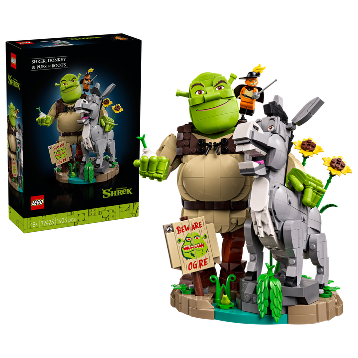 לגו Shrek - שרק, חמור וחתול במגפיים (72423)-2