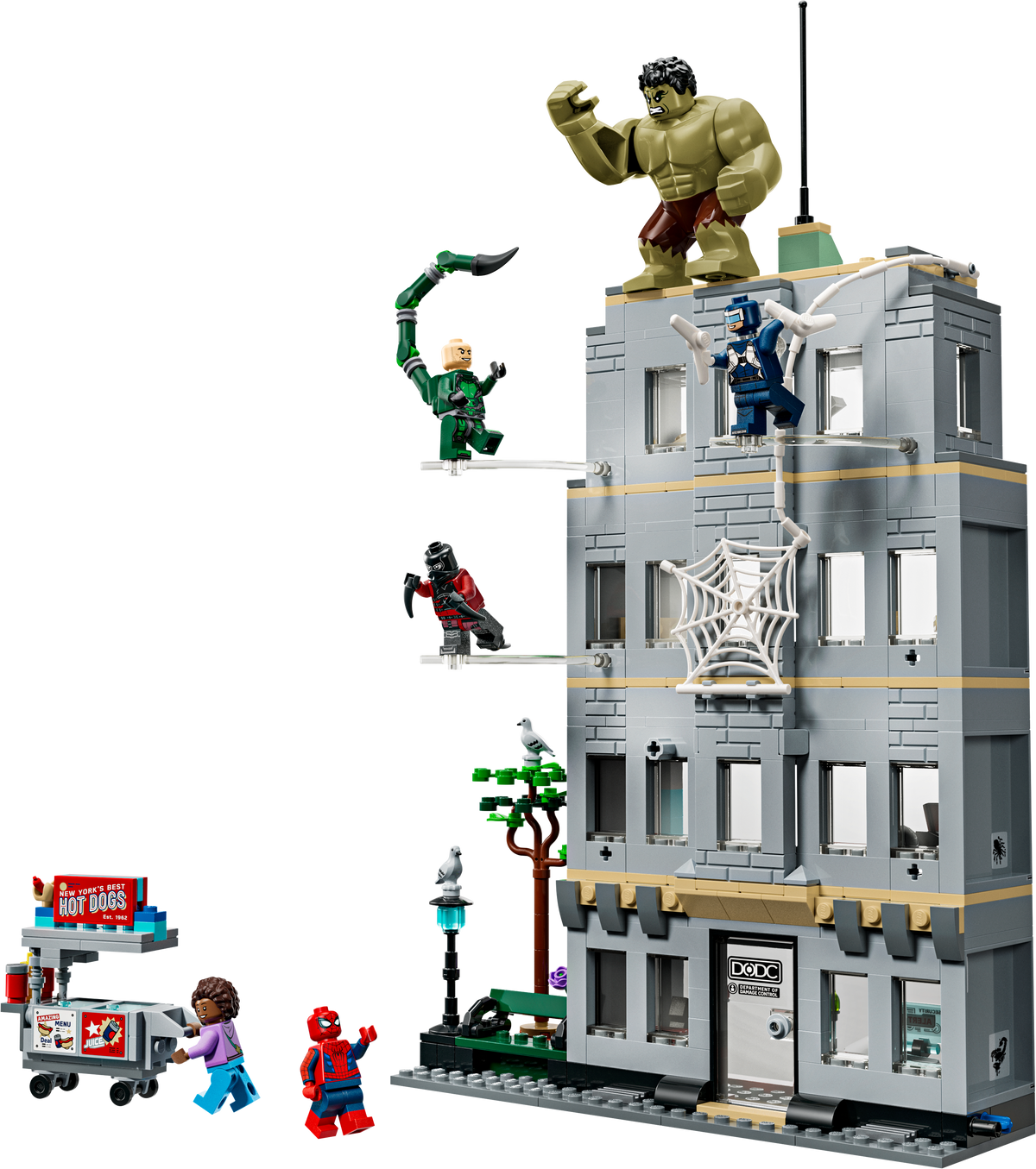 לגו | Marvel - ספיידרמן נגד האלק הענק הירוק בהתנגשות אֶפִּית (76350)-1