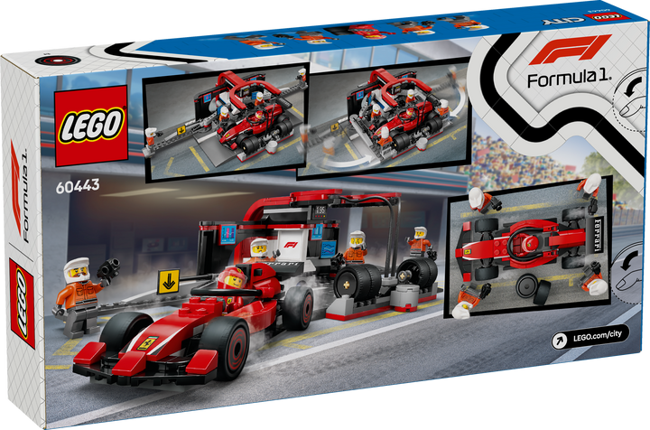 לגו City - תחנת עצירה וצוות תיקונים של F1® עם מכונית Ferrari (60443)-3