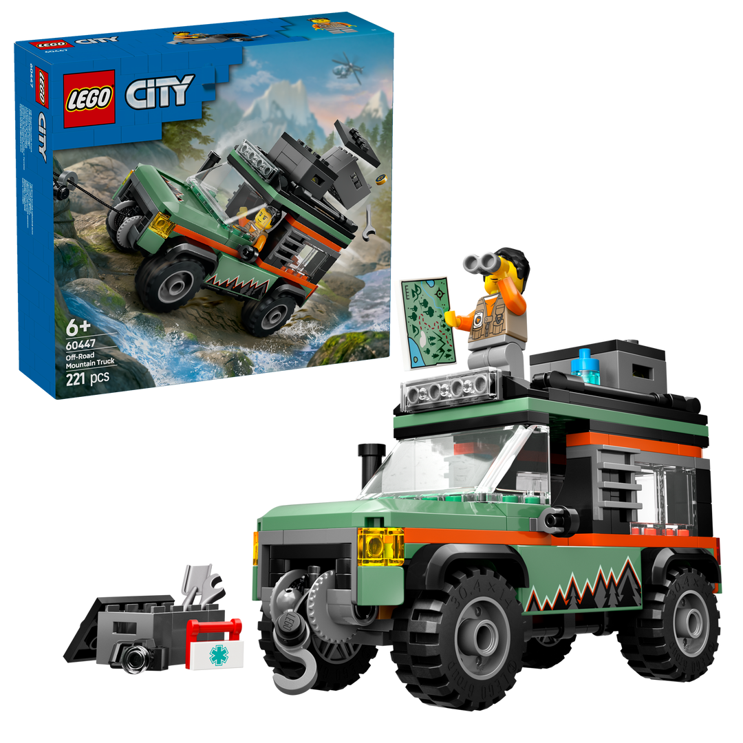 לגו City - משאית רכב שטח 4x4 לנסיעה בהרים (60447)-1
