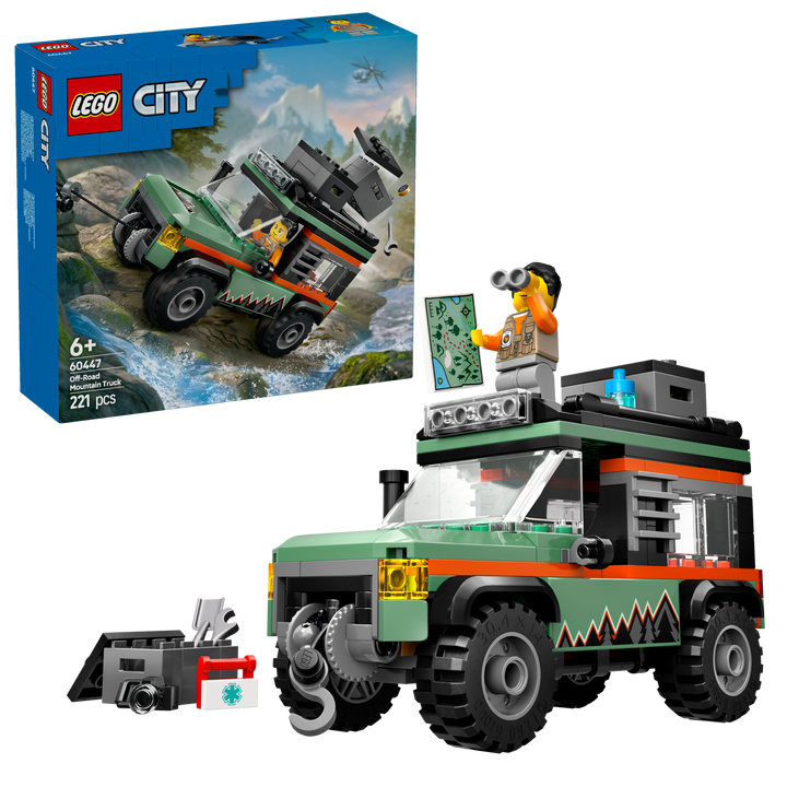 לגו City - משאית רכב שטח 4x4 לנסיעה בהרים (60447)-2