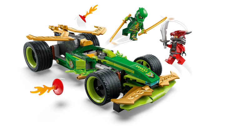 לגו NINJAGO® - מכונית מרוץ משוך וסע של לויד (71828)-4
