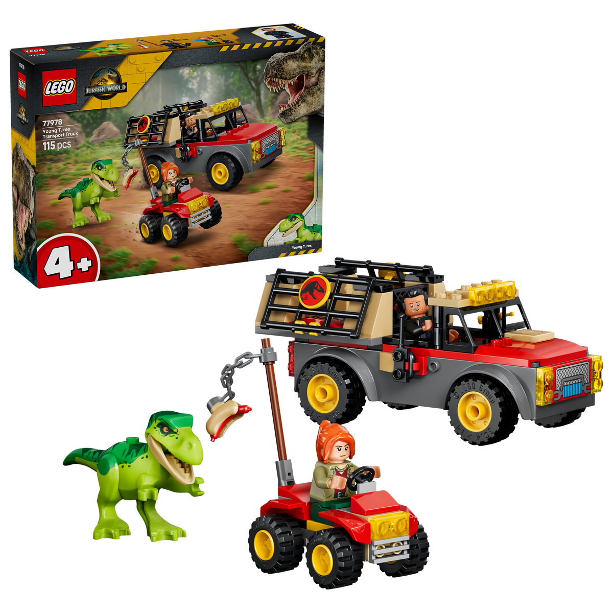 לגו Jurassic World - משאית הובלה לטי רקס צעיר (77978)-2