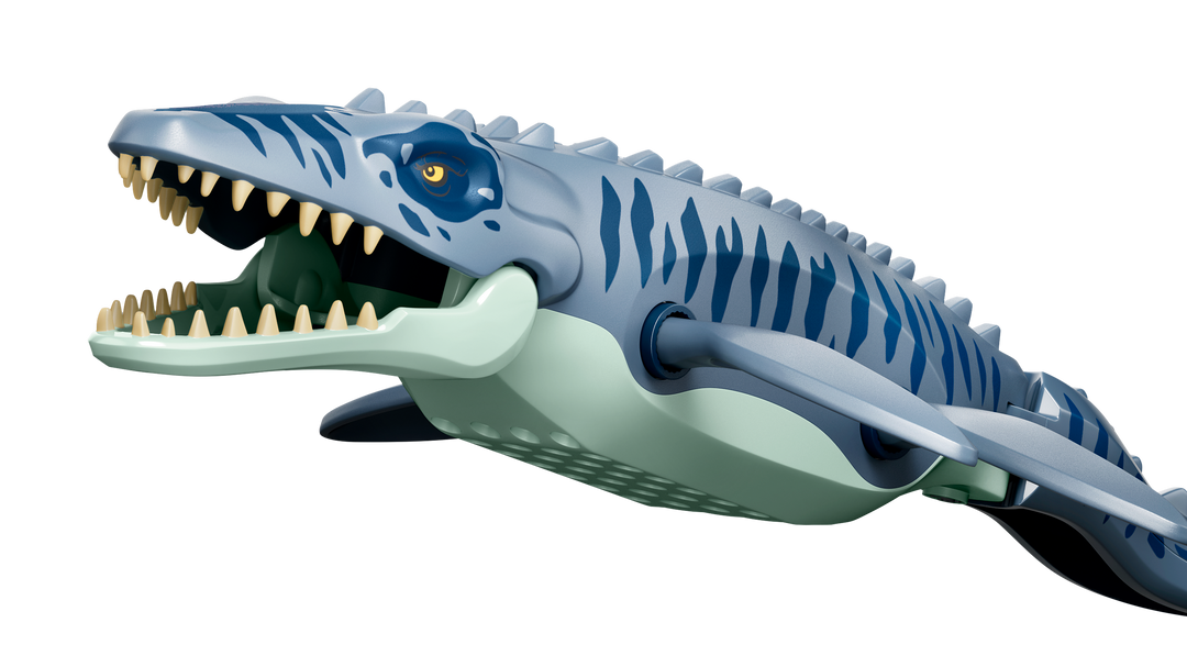 לגו Jurassic World - התקפת ספינה על ידי דינוזאור מוזאזאורוס (77983)-4