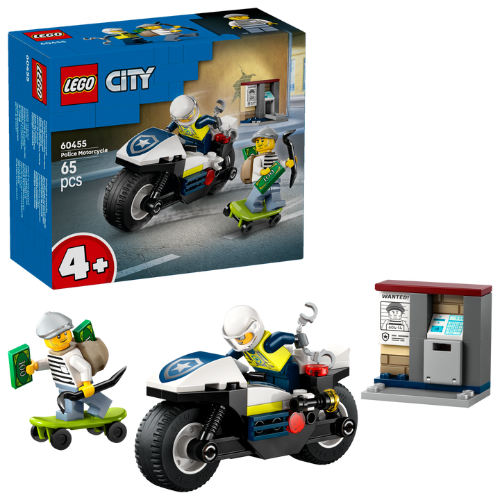 לגו City - מרדף על אופנוע משטרה (60455)-2