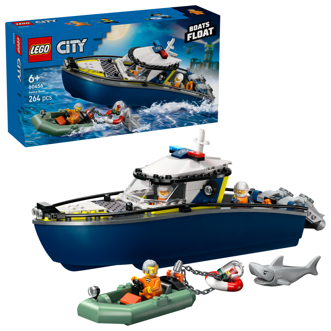 לגו City - מרדף על סירת משטרה (60456)-1
