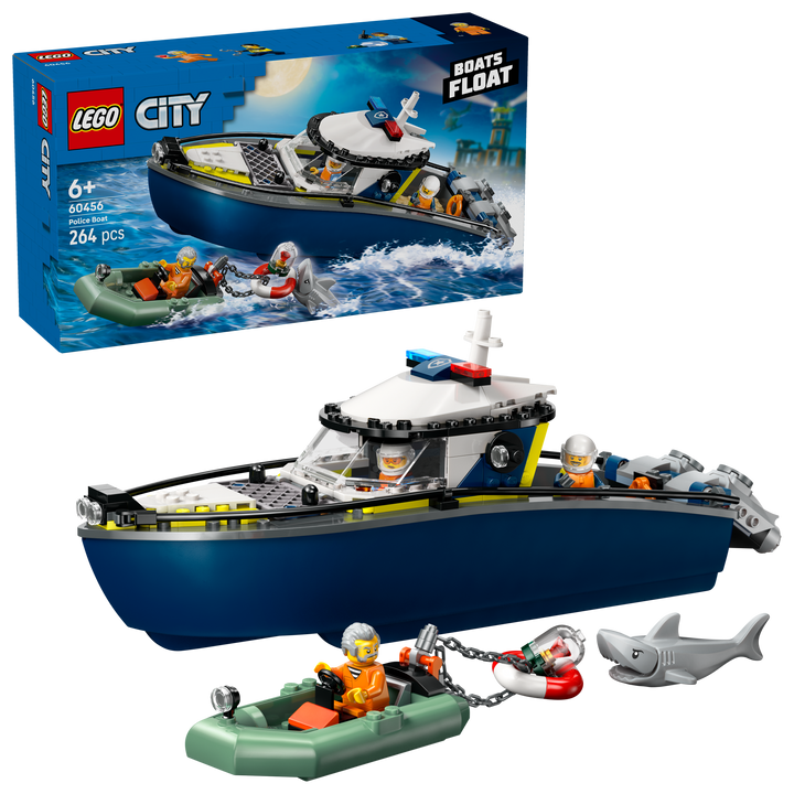 לגו City - מרדף על סירת משטרה (60456)-2