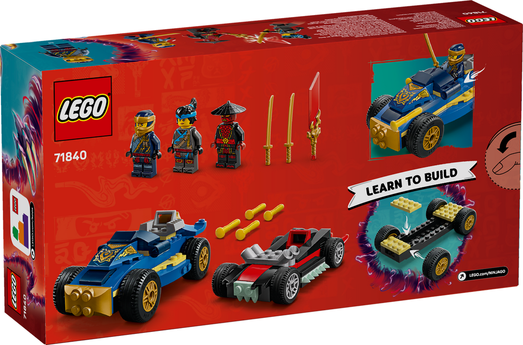 לגו NINJAGO® - רוג נגד דריקס בדו-קרב מכוניות מרוץ (71840)-2