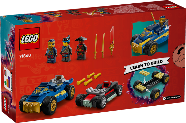 לגו NINJAGO® - רוג נגד דריקס בדו-קרב מכוניות מרוץ (71840)-3
