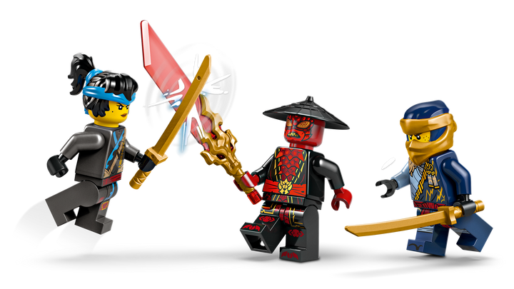 לגו NINJAGO® - רוג נגד דריקס בדו-קרב מכוניות מרוץ (71840)-4