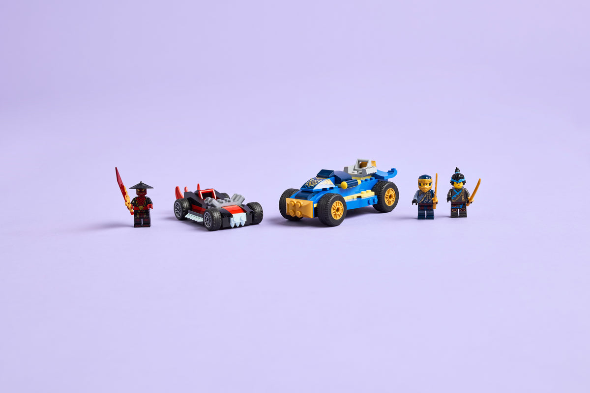 לגו NINJAGO® - רוג נגד דריקס בדו-קרב מכוניות מרוץ (71840)-10
