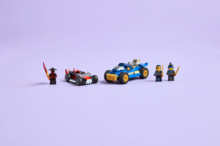 לגו NINJAGO® - רוג נגד דריקס בדו-קרב מכוניות מרוץ (71840)-10
