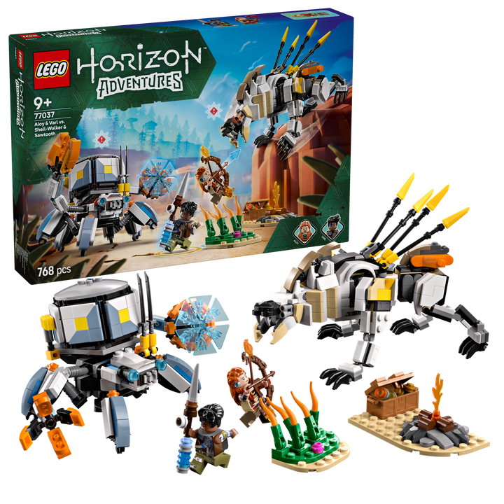 לגו Horizon Adventures™ - Aloy ו-Varl נגד Shell-Walker ו -Sawtooth (77037)-2