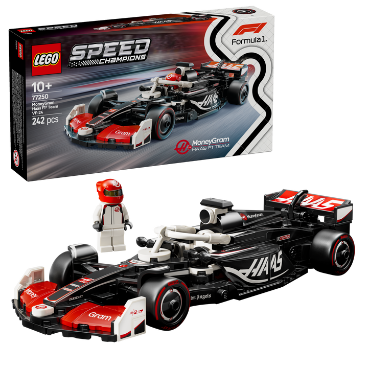 לגו Speed Champions - מכונית מרוץ MoneyGram Haas ®F1 Team VF-24 (77250)-2