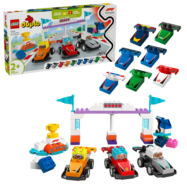לגו DUPLO® - מכוניות מרוץ ונהגים של קבוצת ®F1 (10445)-2
