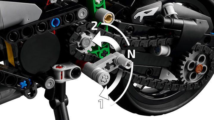 לגו Technic - אופנוע Kawasaki Ninja H2R (42170)-6
