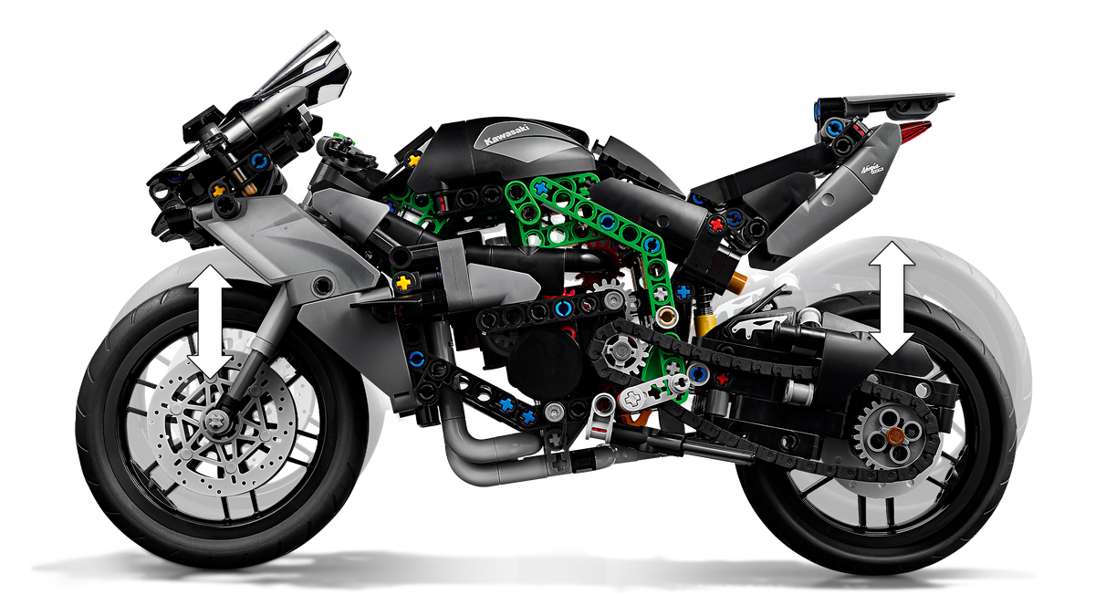 לגו Technic - אופנוע Kawasaki Ninja H2R (42170)-7