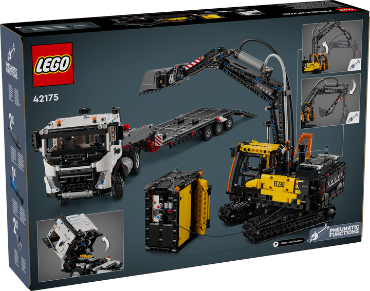לגו Technic - משאית Volvo FMX ומחפר חשמלי EC230 (42175)-2